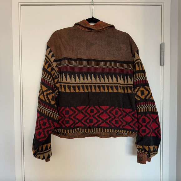 Free People Western Aztec Denim Jacket - Picture 2 of 2